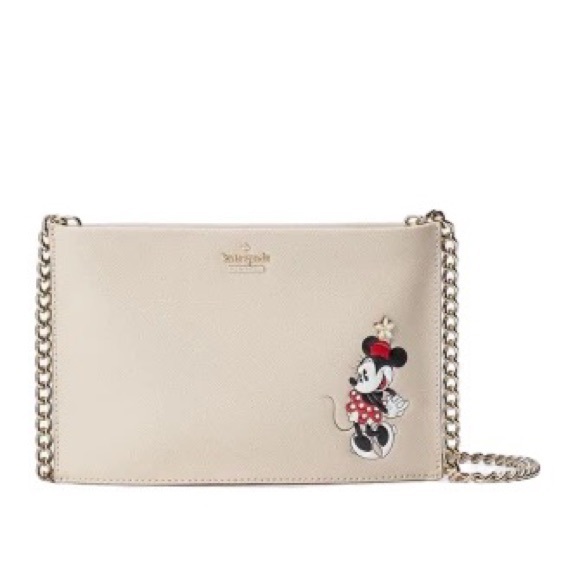 NWT $178 Kate Spade Disney Minnie Mouse Mini Sima Clutch & Gold Chain Crossbody - Picture 6 of 13